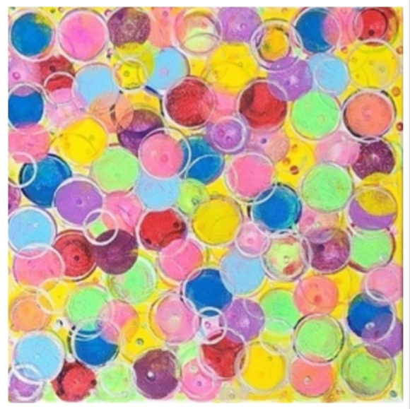 Hand Crafted Abstract Canvas Painting 12 x 12 Inches - Picture 2 of 4